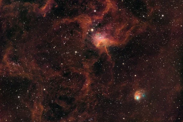 Pavouk a Moucha — IC 417, NGC 1931, NGC 1907, 24 Aur