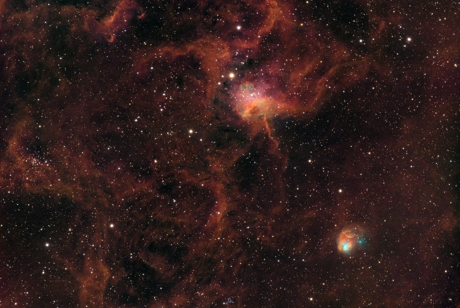 Pavouk a Moucha — IC 417, NGC 1931, NGC 1907, 24 Aur