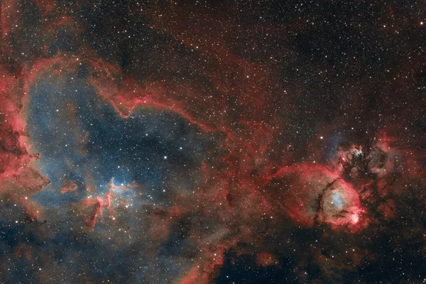 Mlhovina Rybí hlava — IC 1795, IC 1805
